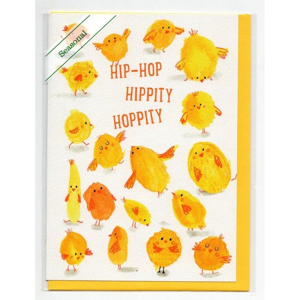 Trader Joe's Seasonal Greeting Cards Easter Yellow Egg Happy Holiday Gift Wishes